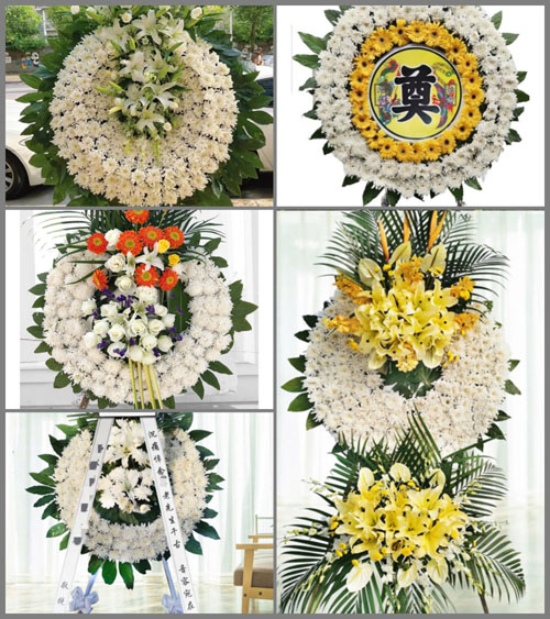 河南信阳平桥区查山乡花圈速递